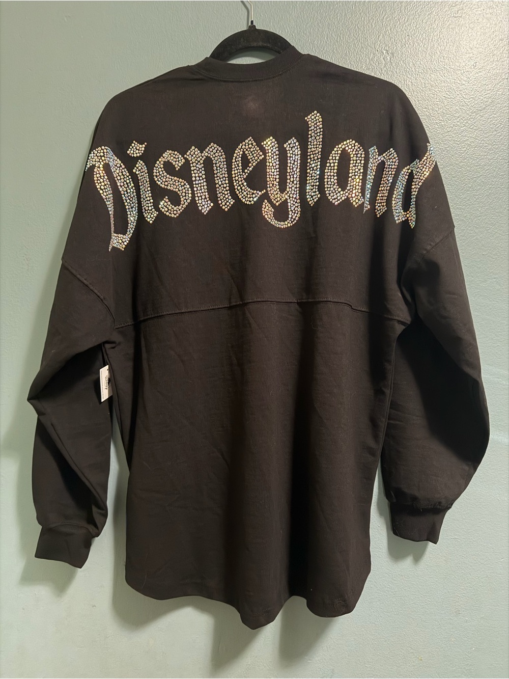 Disneyland Resort Rhinestone Bling Bedazzled Black Spirit Jersey Unisex Size S